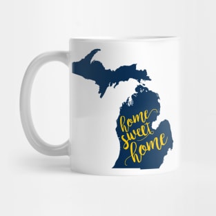 Michigan: Home Sweet Home Maize & Blue Edition Mug